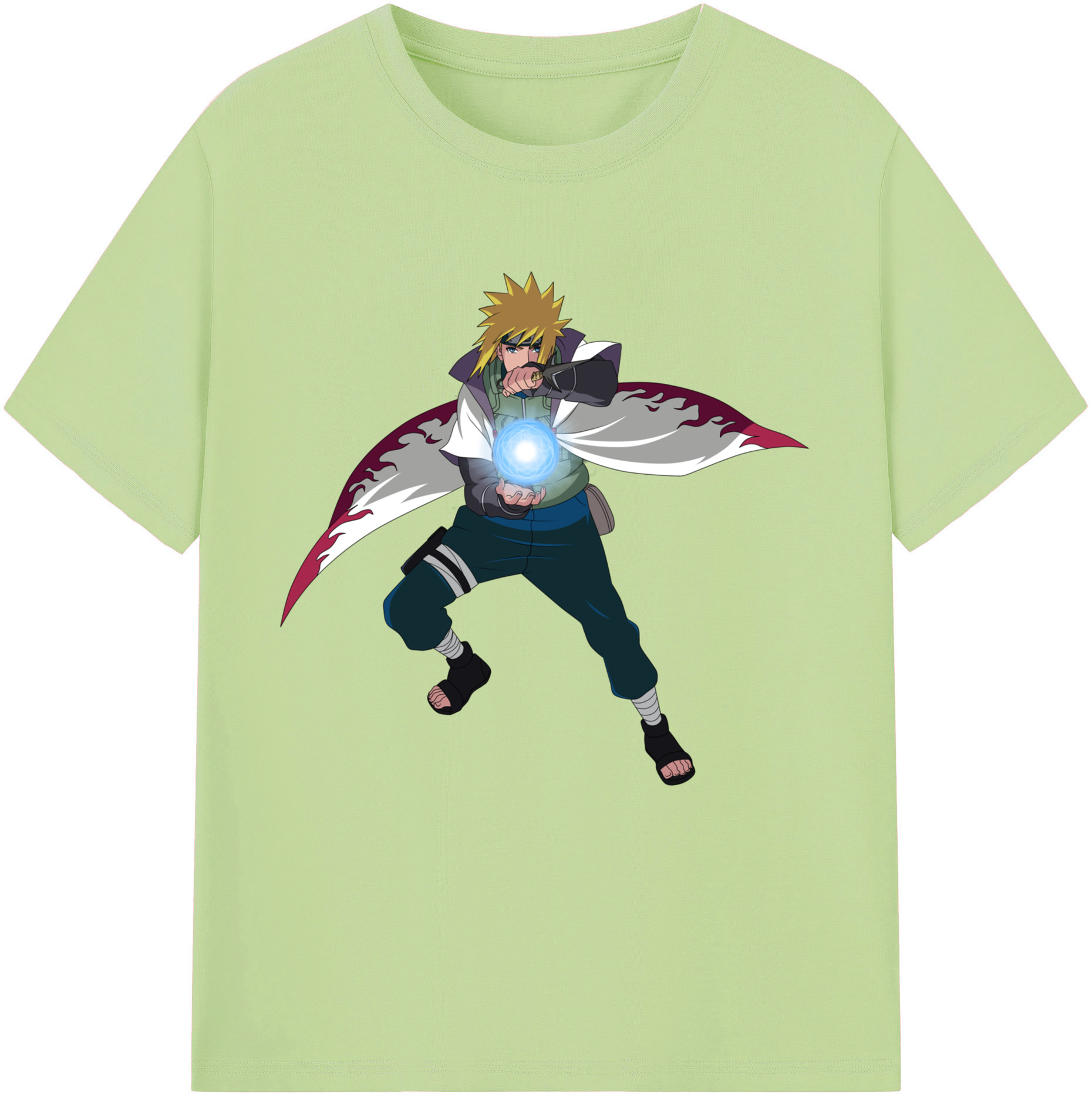（画像用） NARUTO -ナルト- 波風 ミナト Namikaze Minato 綿100％半袖Tシャツ（フロントプリント）